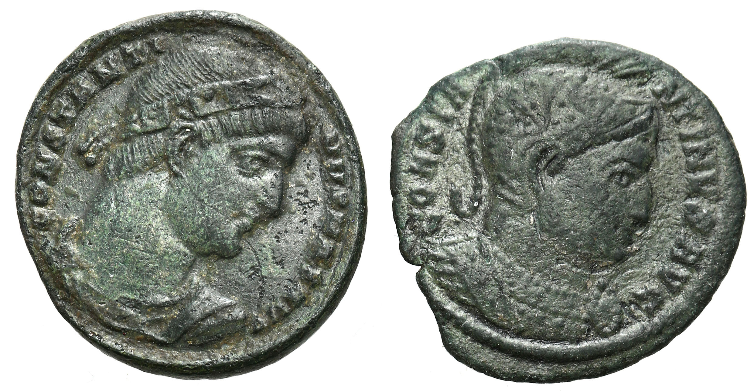Cesarstwo Rzymskie, Lot 2 sztuk Follisów, Konstantyn I Wielki 305 – 337 n. e.